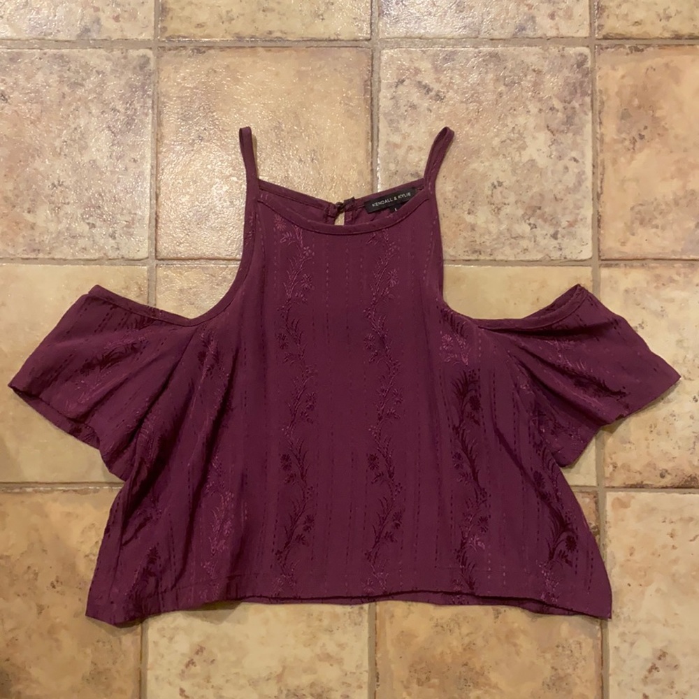 Kendall and Kylie cold shoulder crop top